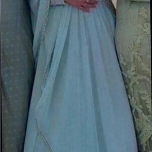 Chic Light Blue Saree with Detailing